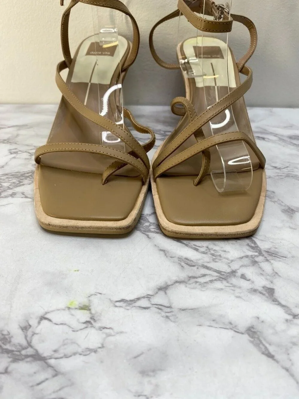 Dolce Vita Gemini Cafe Wedge Strappy Square Toe Women's Sandals Sz 9
